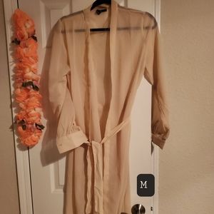 Sea through over throw long sleeve